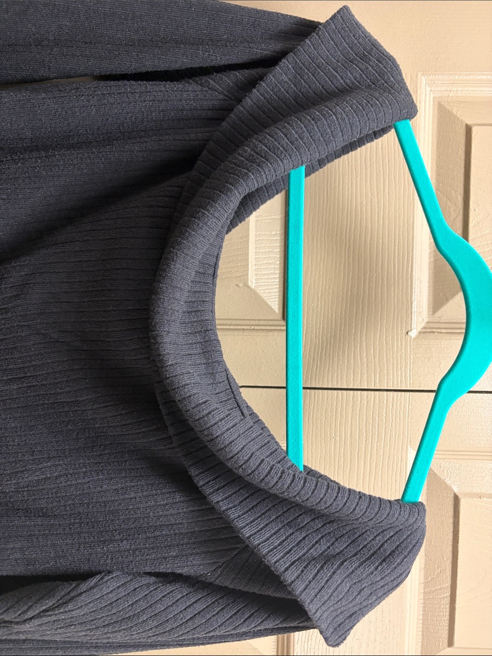Off-Shoulder Ribbed Womens Sweater - Picture 2 of 5